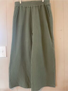 Alice Walk The Organic Cotton Cloud Pant Triple Gauze Sage Size Large